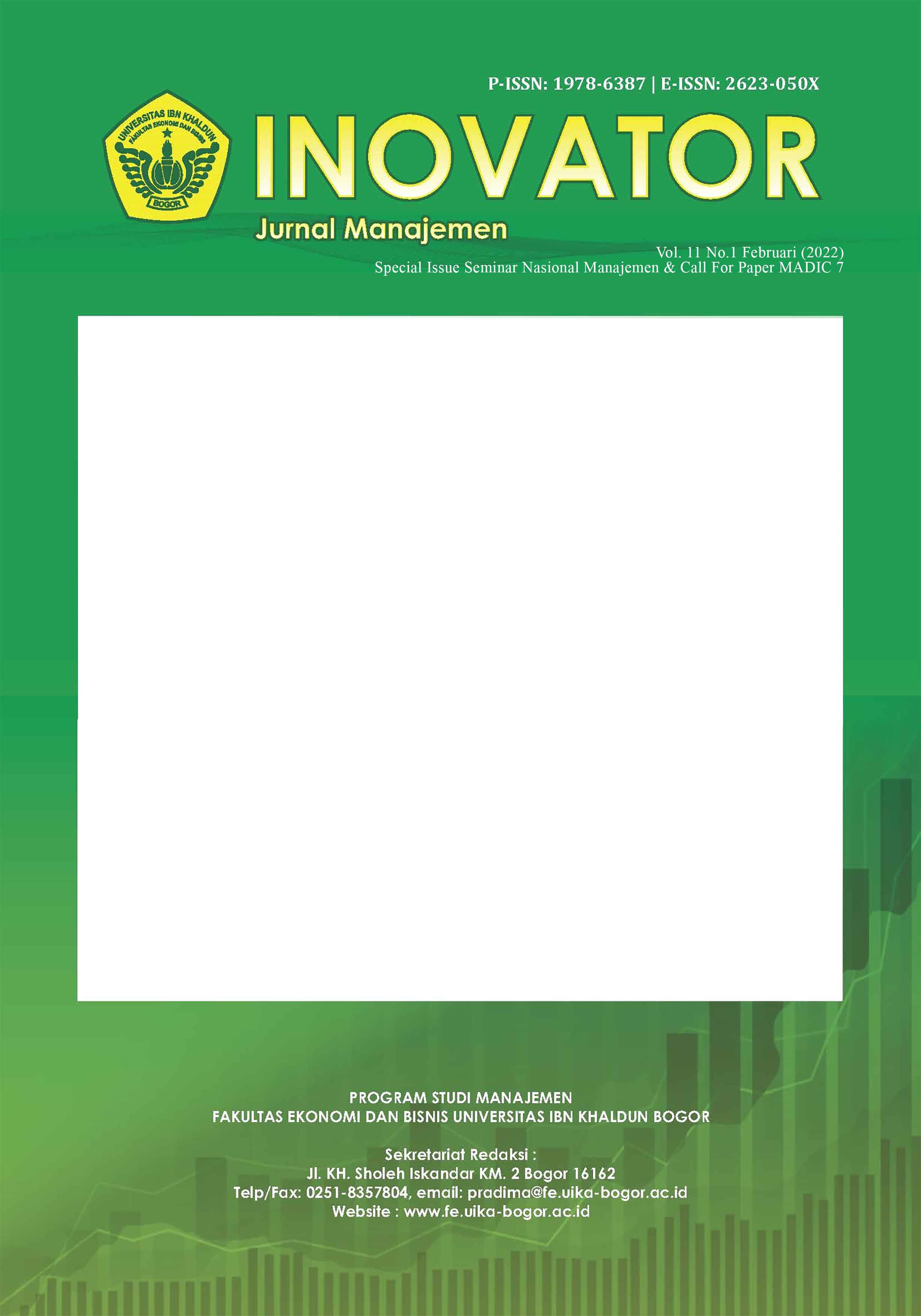 					Lihat Vol 11 No 1 (2022): Special Issue Seminar Nasional Manajemen & Call For Paper MADIC 7
				