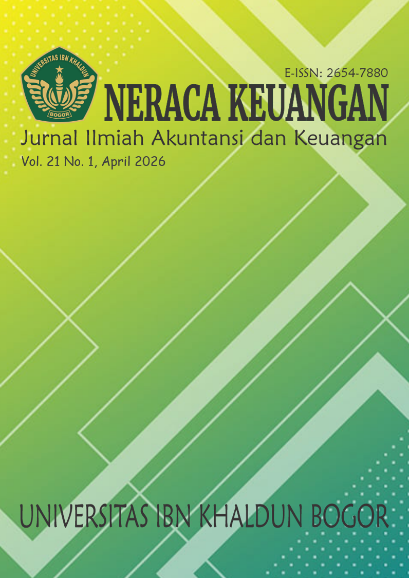 					View Vol. 21 No. 2 (2026): Neraca Keuangan: Jurnal Akuntansi dan Keuangan
				