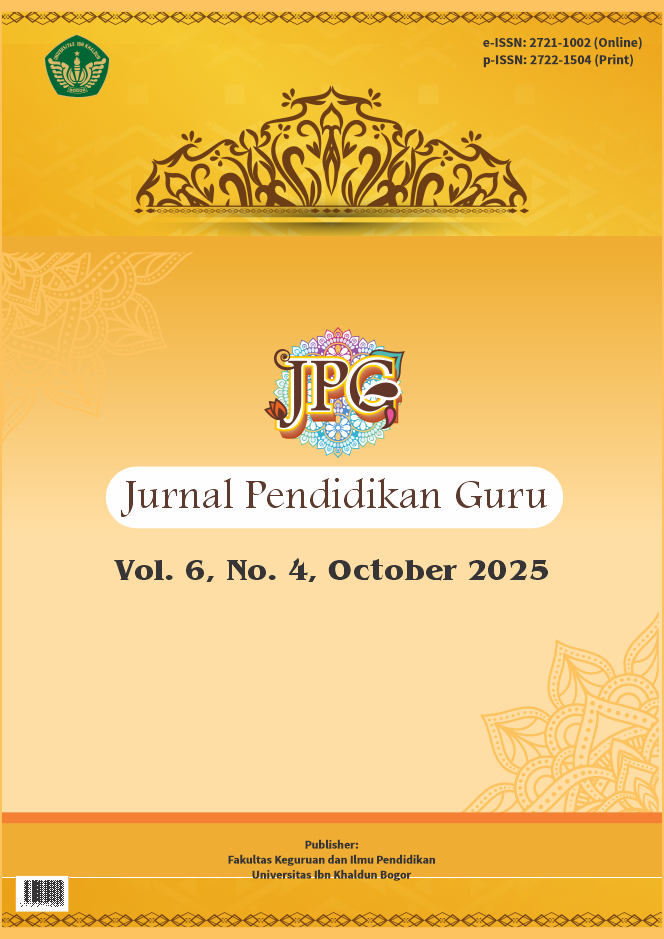 					View Vol. 6 No. 4 (2025): JPG: Jurnal Pendidikan Guru
				