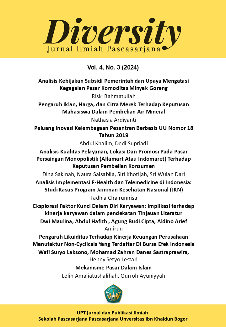 					View Vol. 4 No. 3 (2024): Diversity: Jurnal Ilmiah Pascasarjana
				